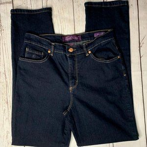 Gloria Vanderbilt Jeans Womens 6 Blue Amanda Dark Wash Skinny Mid Rise Denim